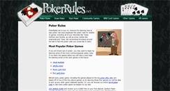 Desktop Screenshot of pokerrules.net
