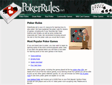 Tablet Screenshot of pokerrules.net